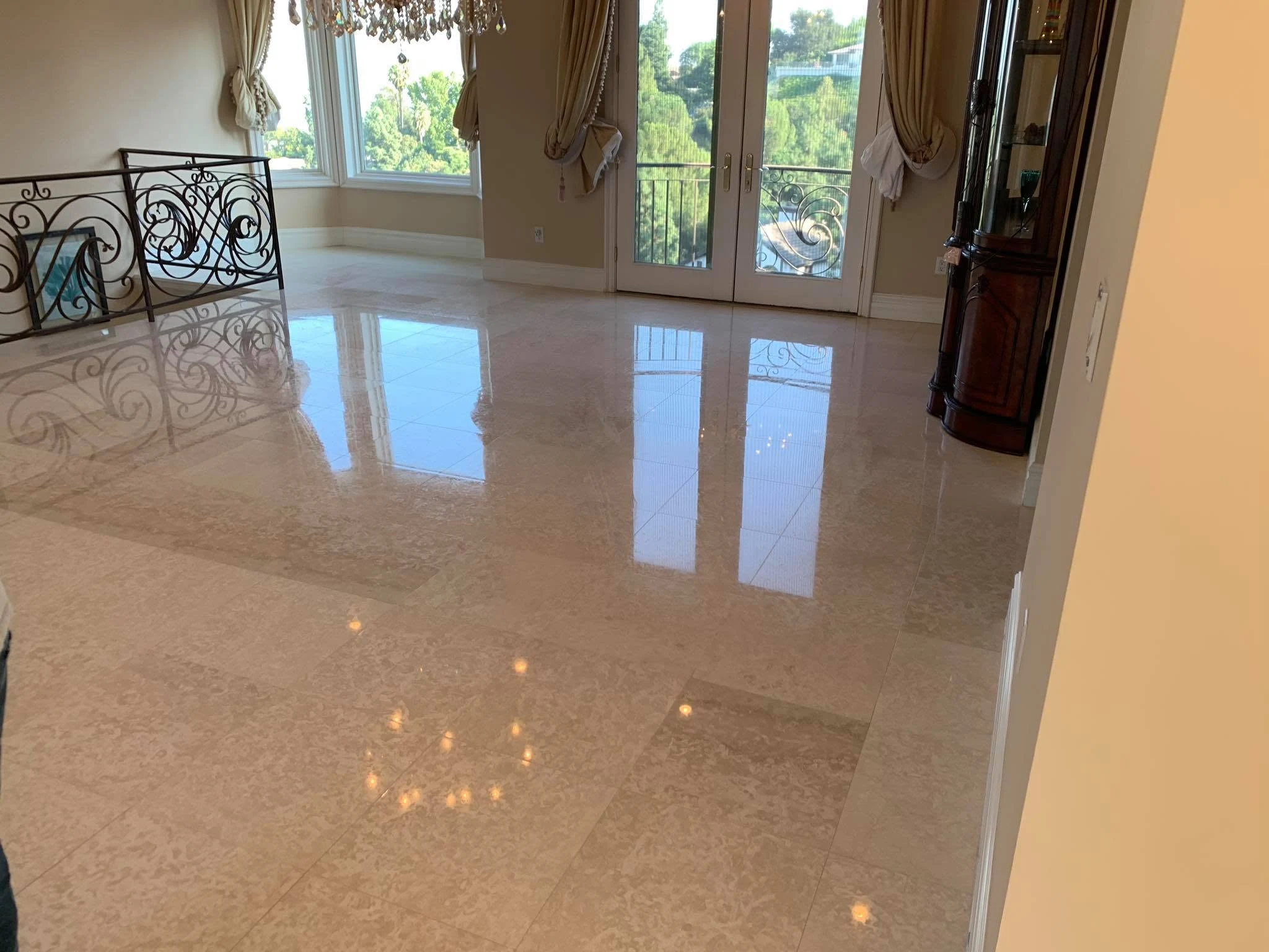 Restored natural stone surface